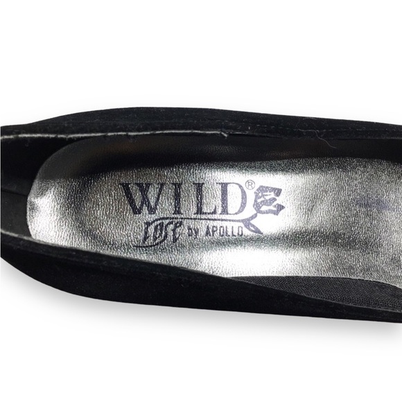 Wild Rose by Apollo, Kitten Heel Suede, Floral and Rhinestone, size 7.5 - Picture 5 of 14